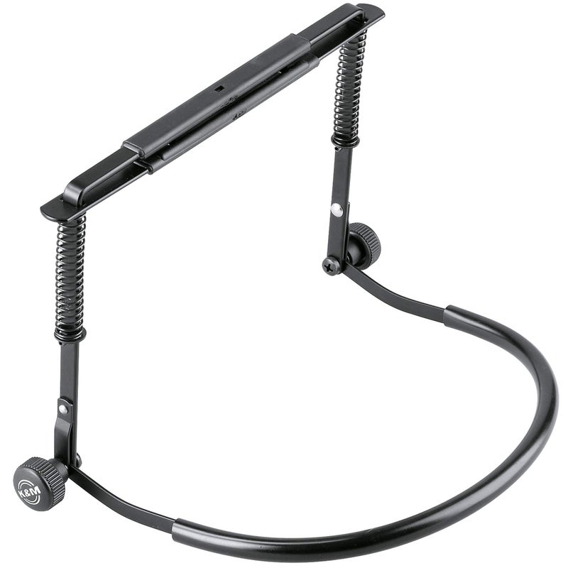 KM K&M Konig & Meyer 16416.000.55 Harmonica Holder | Industry Standard | Hands Free Harp Neck Brace | Sturdy Adjustable Frame | Professional Grade for all Musicians | German Made | Black - Image 1